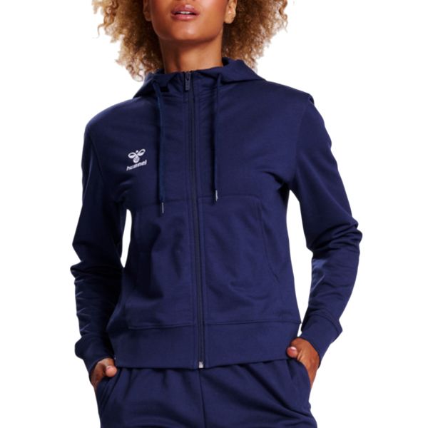 Hummel Sweatshirt com Capuz Hmlgo 2.0 Zip Hoodie Woman 224839-7026 S Azul