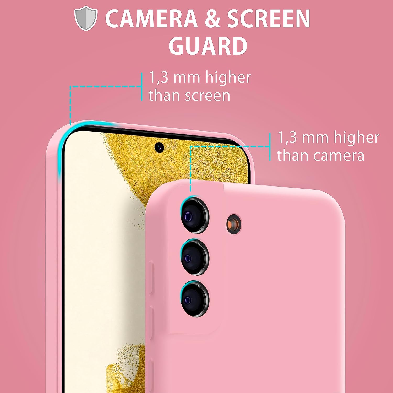 Capa Silicone Líquido Samsung S21 FE Rosa - 39366122