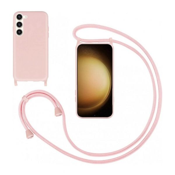 Capa Silicone Líquido Samsung Galaxy S21 Plus Cordão Rosa - 10310601