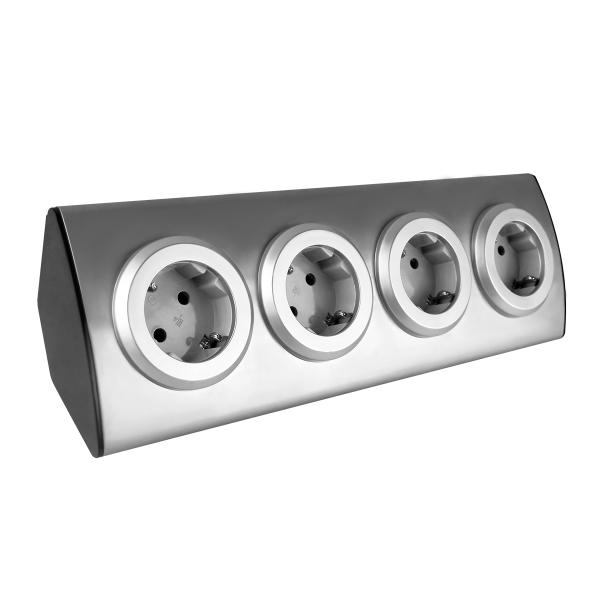 REGLA EM INOX ORNO - 4 SOCKET 250V AC/16A,3680W