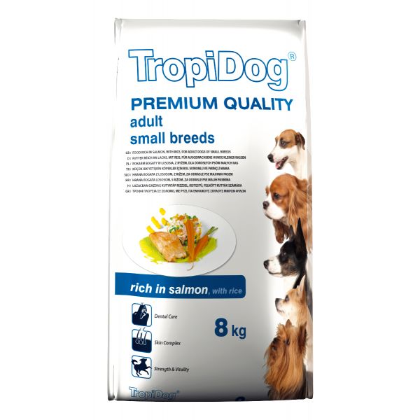 Tropidog Premium Adult Small Breeds Salmon 8Kg
