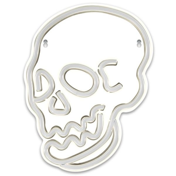 Forever Luz Decorativa led Neon Branco em Forma de Caveira - FPNE07
