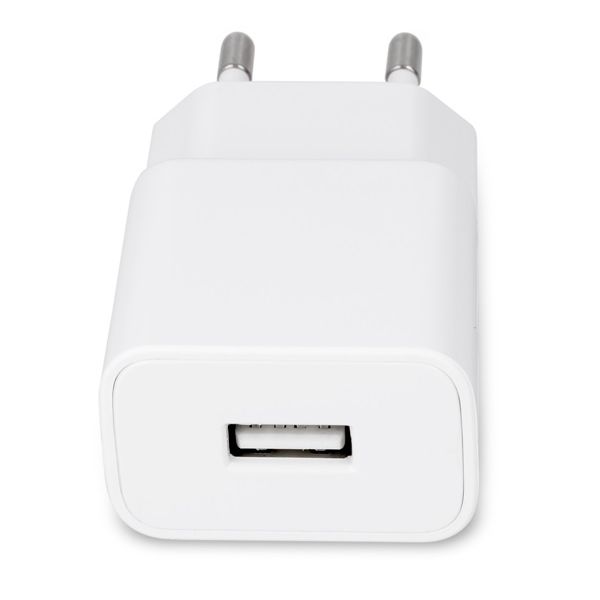MAXLIFE Alimentador/Carregador USB 5V 2.1A Branco c/ Cabo USB -> MicroUSB Fast Charge (1 metro) - MXTC-01FCMUB