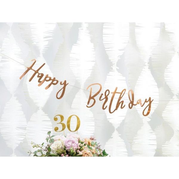 Partydeco Grinalda "Happy Birthday" Rose Gold - 3359439