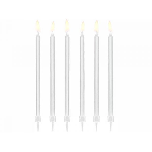 Partydeco Pack Velas Lisas 14cm Branco - 530000064