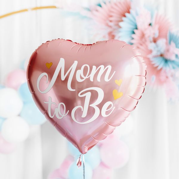 Partydeco Balão Rosa "Mom to be - 3383330