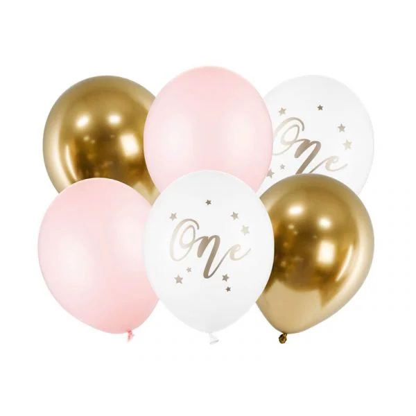 Partydeco Balões Látex One Rosa - 530180086