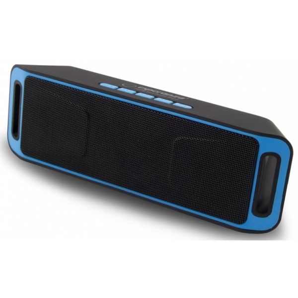Coluna Bluetooth Portátil 2x3w Usb/fm/sd Preto-azul