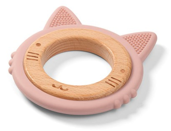 Mordedor de madeira e silicone Baby Ono Kitten