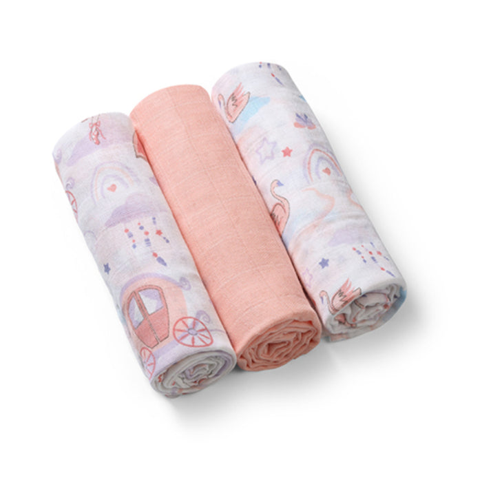 Fraldas de musselina 3un Baby Ono Rosa