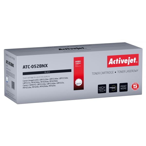 Toner Activejet Canon 052BK XL Preto Compatível
