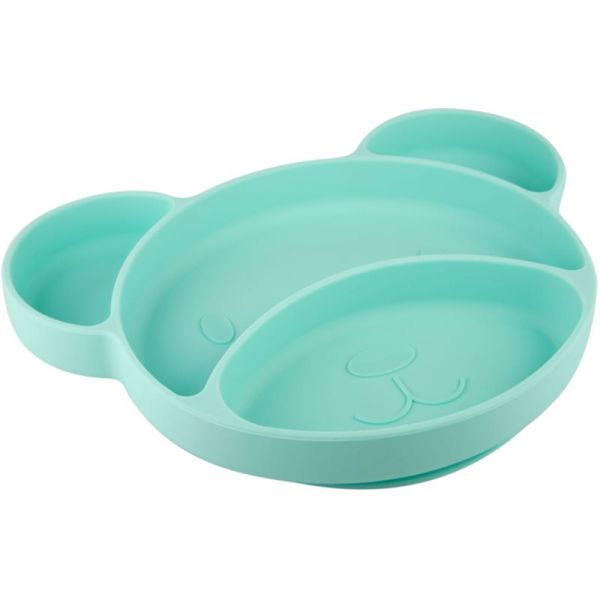 Canpol Babies Suction Plate Bear Prato com Divisões com Ventosa Turquoise 500 ml