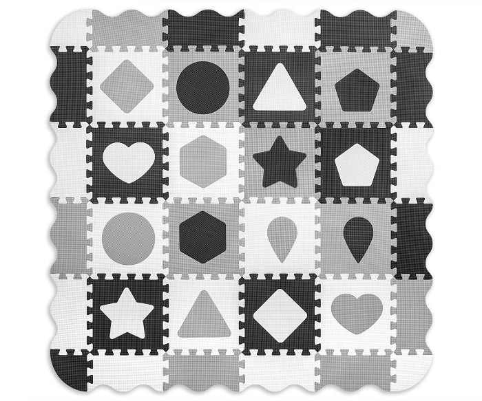 Tapete de espuma Milly Mally Jolly 4x4 Shapes Grey