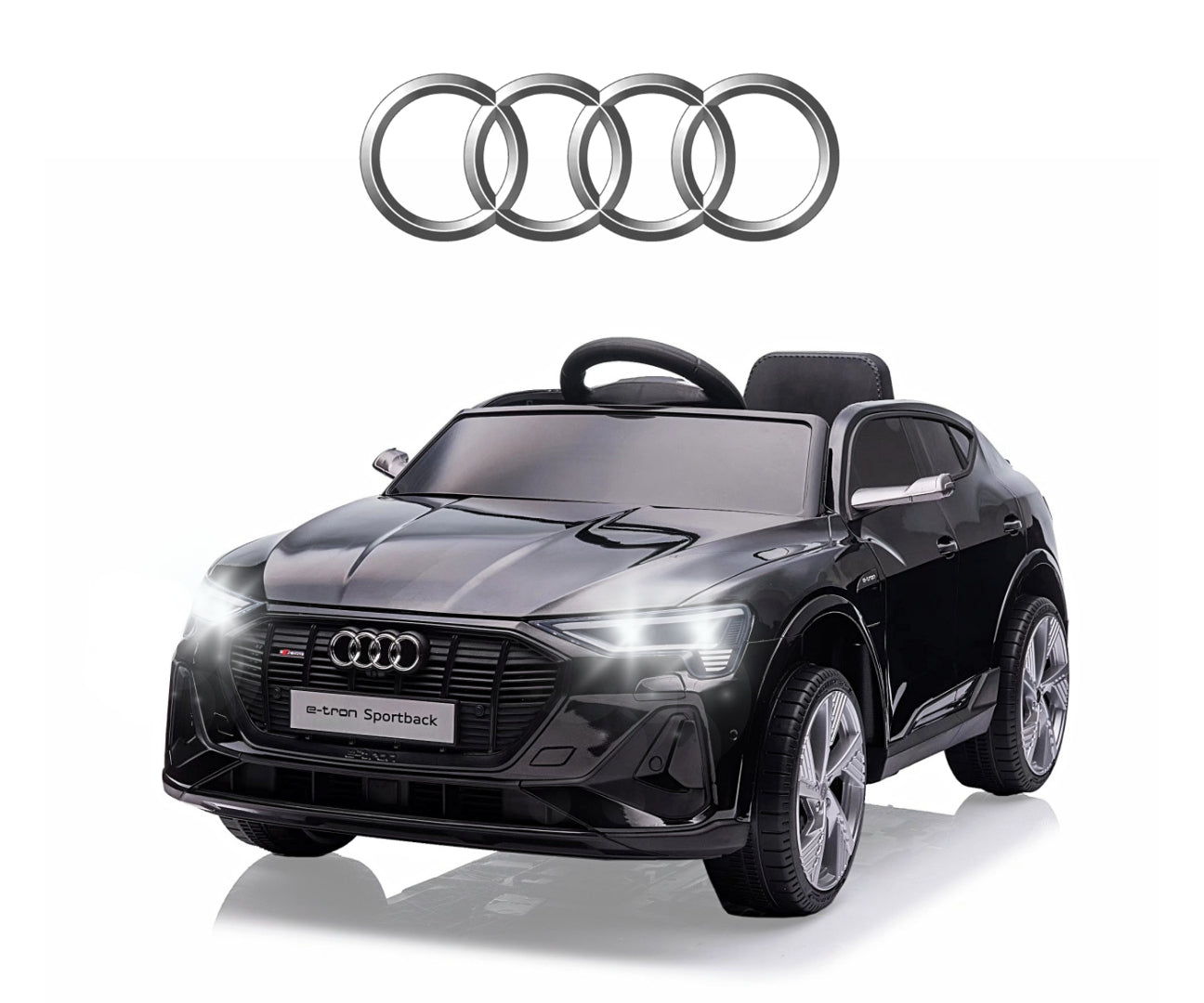 Veículo A Bateria Audi E-Tron Sportback 4X4 Preto Milly Mally
