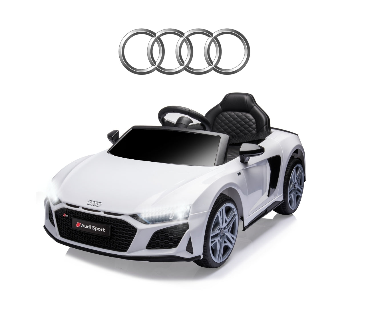 Veículo A Bateria Audi R8 Spyder Branco Milly Mally