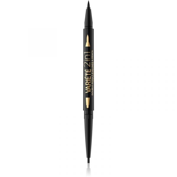 Eveline Variété Double Effect Eyeliner em Caneta 2 em 1 Tom Ultra Black