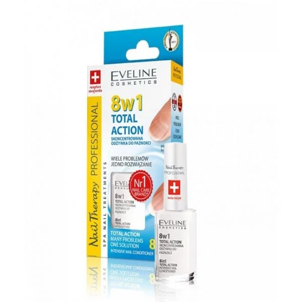 Eveline Therapy 8In1 Total Action Nail 12ml