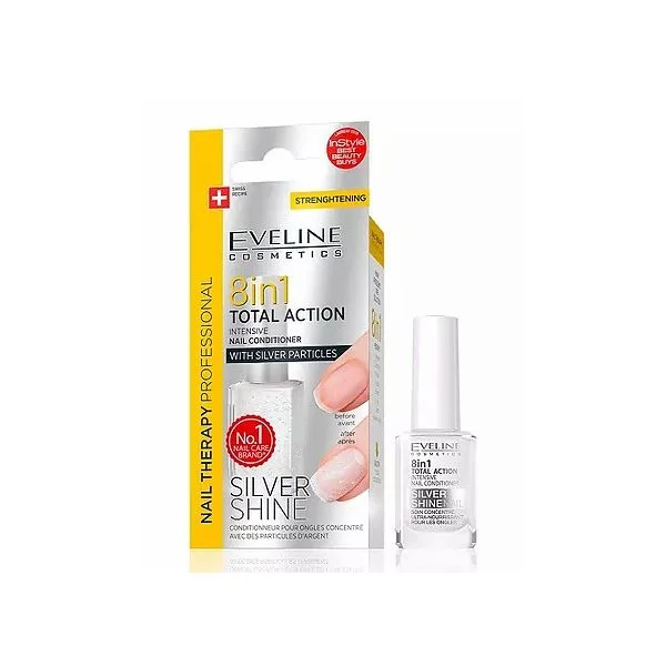 Eveline Condicionador para Unhas 8 em 1 Ação Total Silver Shine 12ml