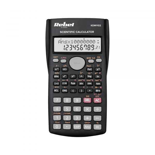 Calculadora Rebel Cientifica SC-200 2 Linhas (12 e 9 Dígitos) Preto