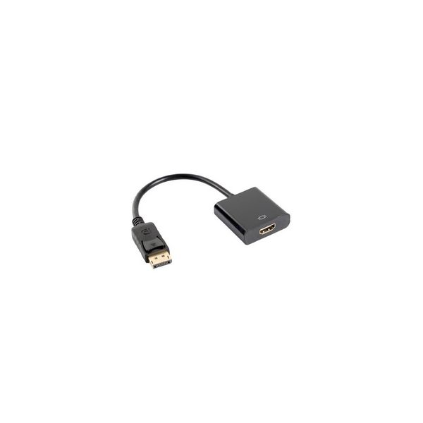 Lanberg Cabo Adaptador DisplayPort p/ HDMI M/F 10cm - AD-0009-BK