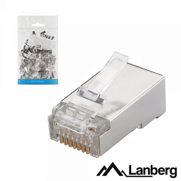 Ficha RJ45 Modular 8p8c CAT6 Metálica PLS-6000 - PLS-6000