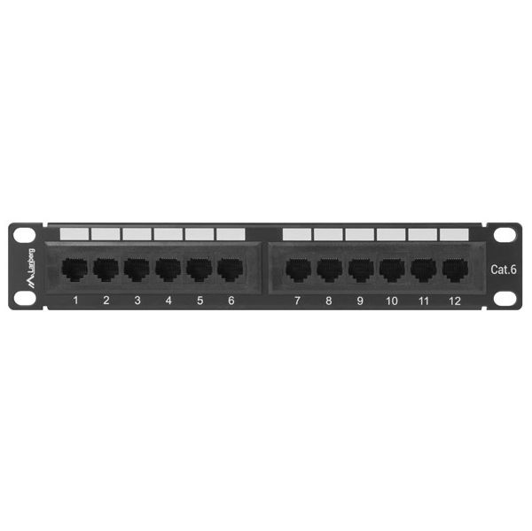 Lanberg Painel de Conexões 10" 1U Cat.6 Black - PPU6-9012-B