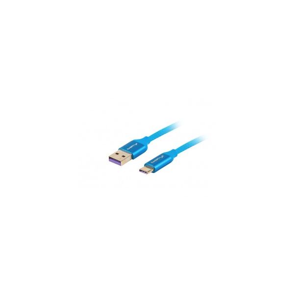 Lanberg Cabo usb 2.0 Macho/usb C Macho 5A 1M Azul Dm CA19423215