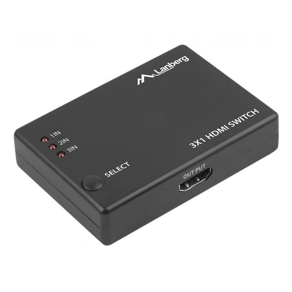 Lanberg Switch Video Lanberg 3 X Hdmi + Micro USB Black