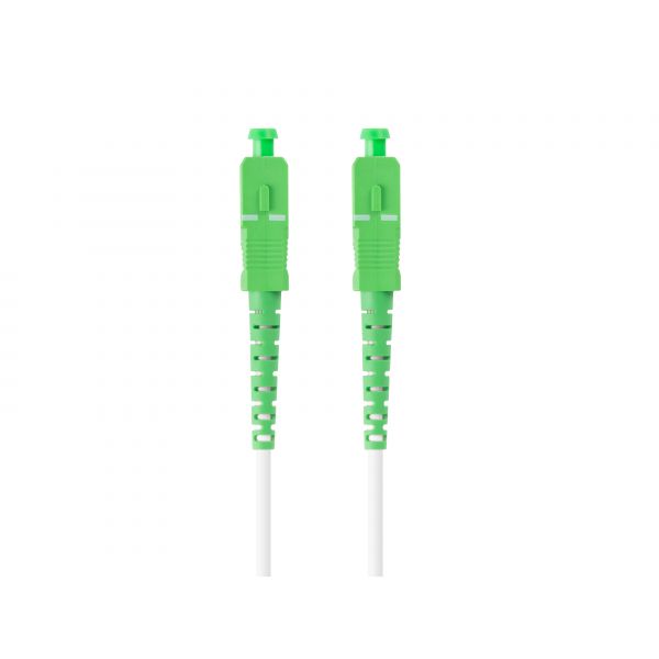 Lanberg Cabo de Fibra Ótica Mono Simplex SC/APC-SC/APC G657A2 LSZH 20m Branco