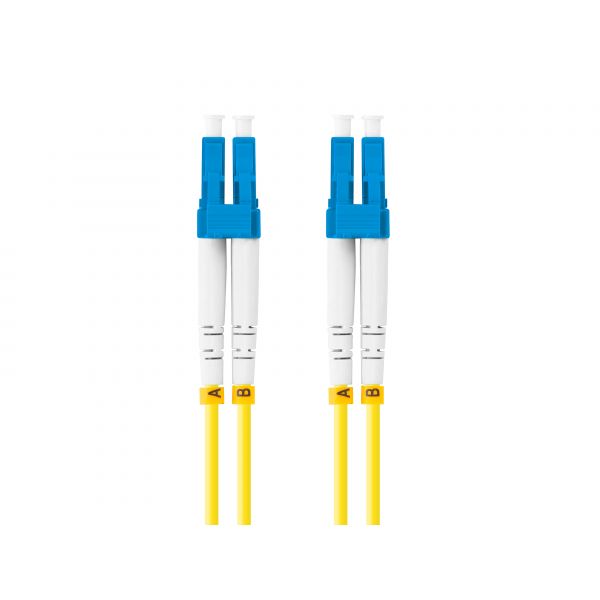 Lanberg Cabo de Fibra Óptica LC/UPC-LC/UPC Duplex G657A1 LSZH 2m Amarelo