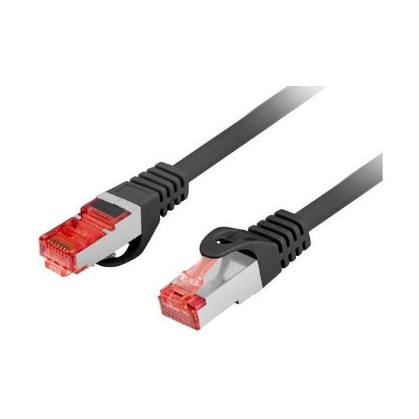 Lanberg Cabo de Rede RJ45 Ftp CAT6 Preto (50cm) - PCF6-10CU-0050-BK