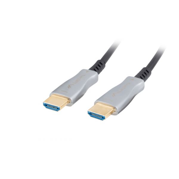 Lanberg CA-HDMI-20FB-0100-BK Cabo HDMI 2.0 AOC Premium com Ethernet 10m Black