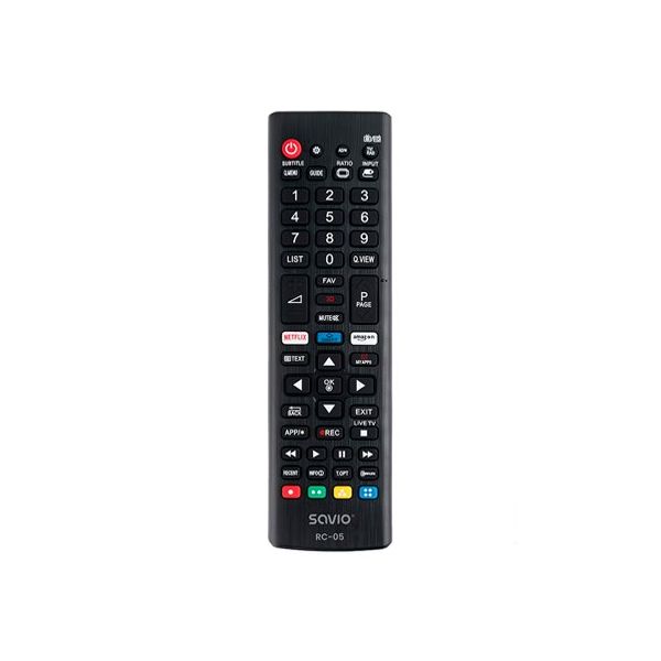 Savio Comando Universal RC-05 para Smart TV LG Preto