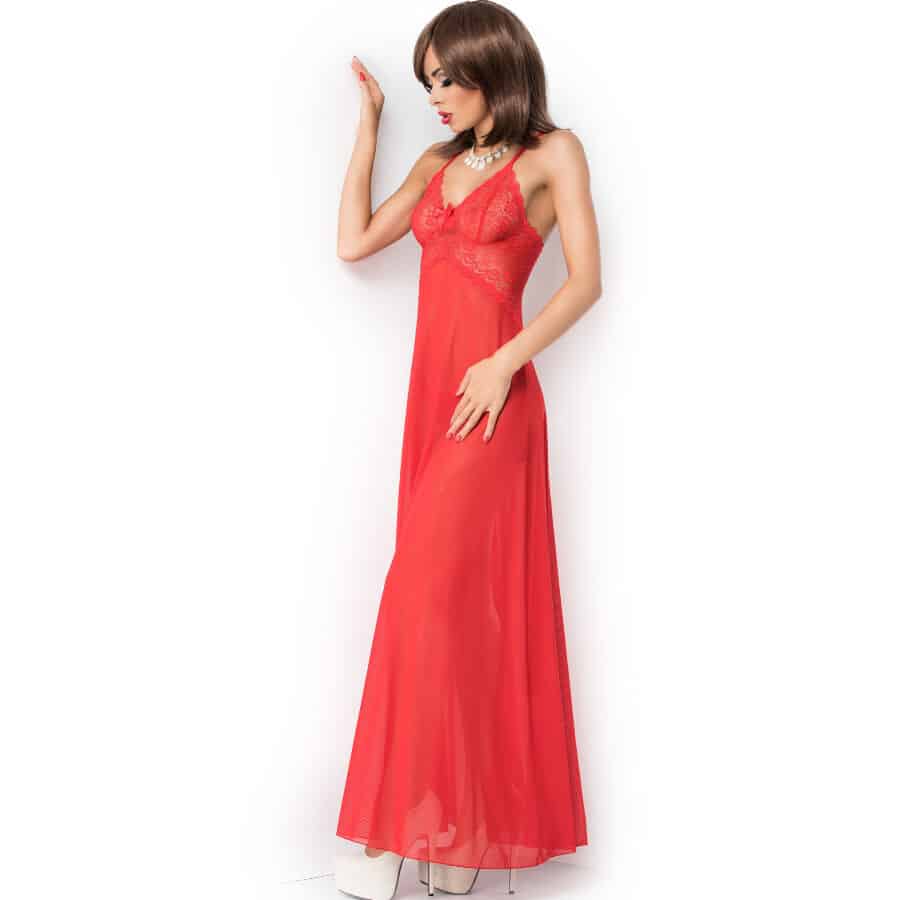 Chilirose – Cr 3883 Babydoll Vermelho Longo L/Xl