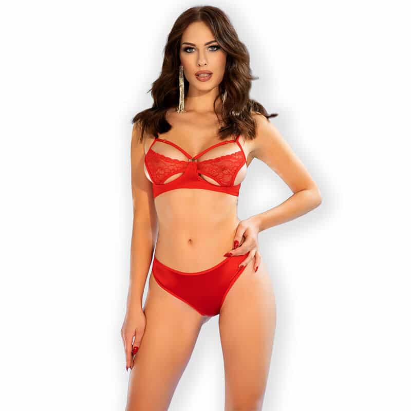 Chilirose – Cr 4676 Conjunto Duas Peças Vermelho L