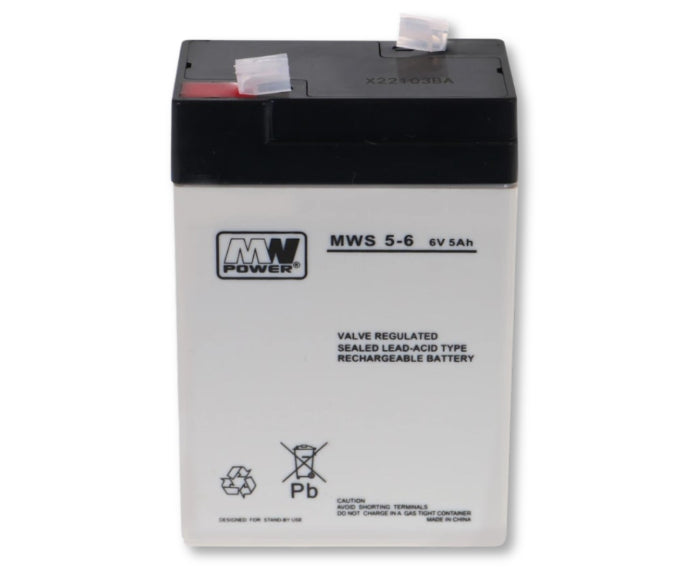 Bateria Milly Mally AGM 6 V 5 Ah 3-5 lat 70 × 47 × 107 mm 0,80 kg Faston 187 MWS 5-6