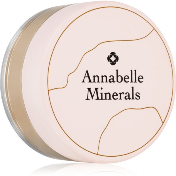Annabelle Minerals Coverage Mineral Foundation Base em Pó Mineral para um Look Perfeito Tom Golden Sand 4 g