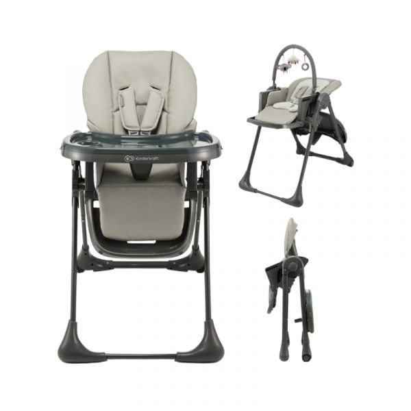 Kinderkraft Cadeira de Refeição Tummie Cinzento