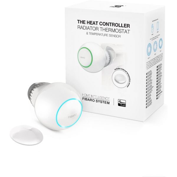 Fibaro Termostato o Pacote de Arranque do Controlador de Calor ZW5 Eu Z-wave Cor Branco, Polímero de Lítio, 10-30 °c - NA-6028