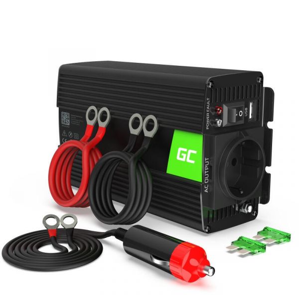 Green Cell Inversor de Potência INV01DE 12V para 230V 300W/600W