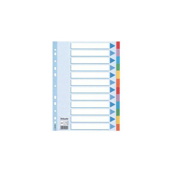 Esselte multi-coloured cardboard dividers