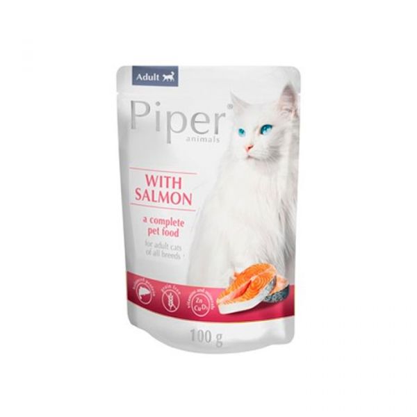 Ração Húmida Piper Adulto Salmão 100g
