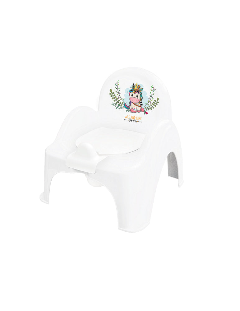 Cadeira Bacio anti-derrapante B.Active Wild & Free White/Pink - Unicorn