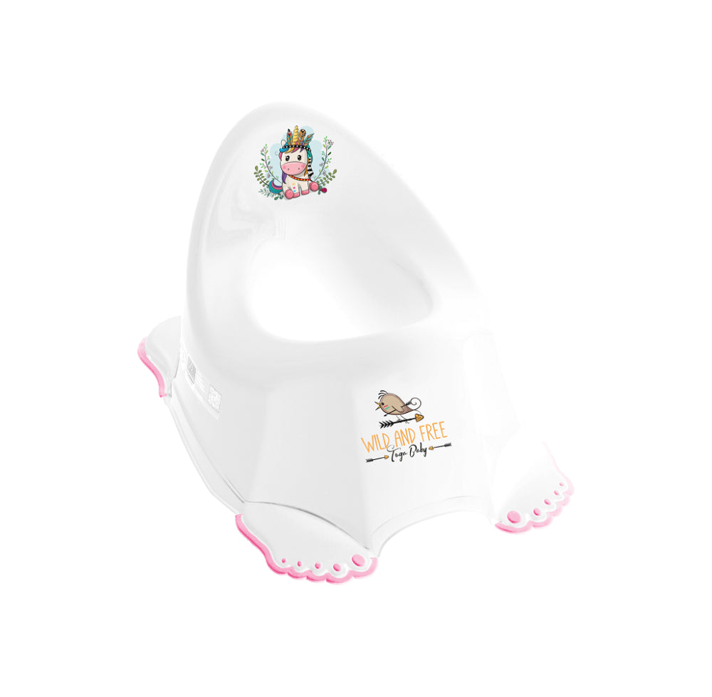 Bacio anti-derrapante B.Active Wild & Free Unicorn White/Pink com música