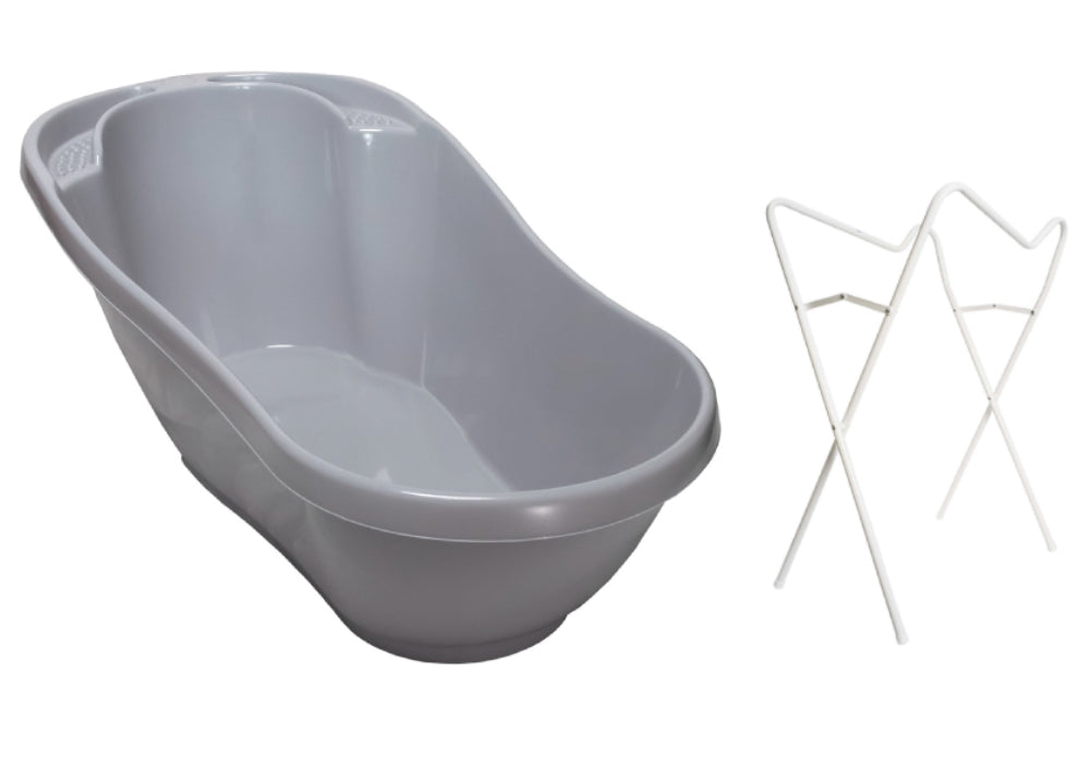 Banheira 92 cm com suporte e sistema de drenagem B.Active Gray