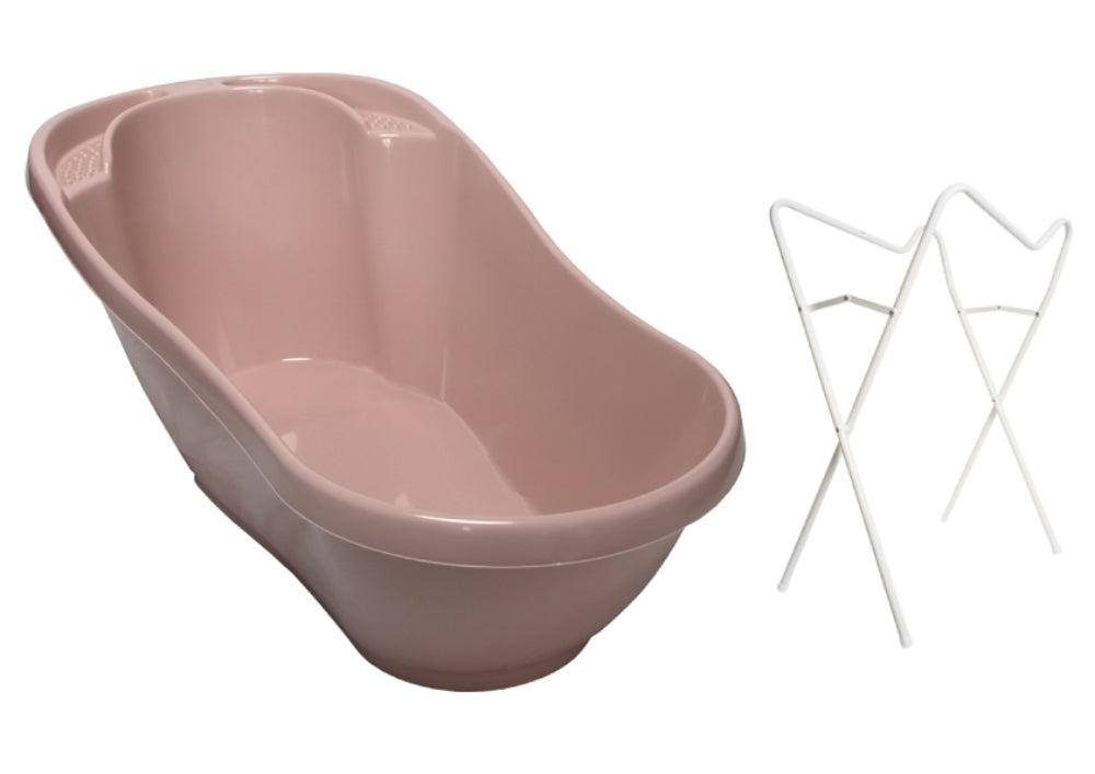 Banheira 92 cm com suporte e sistema de drenagem B.Active Pink