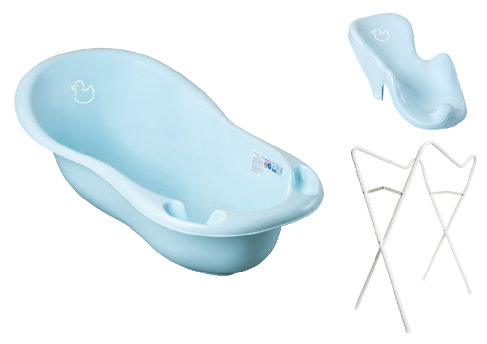 Banheira 86 cm com suporte e assento anti-derrapante B.Active Duck Blue