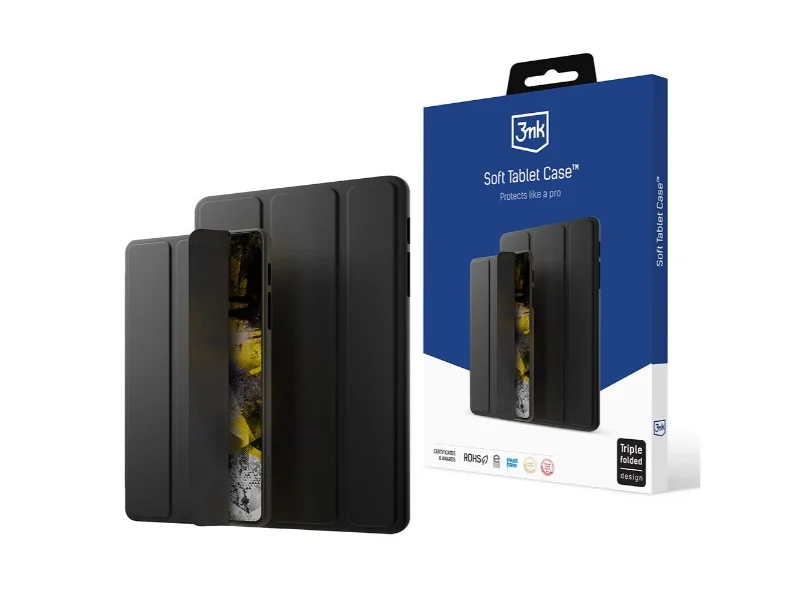 Capa 3MK Soft Tablet Case 12.9″ iPad Pro 4/5/6 Gen Preta