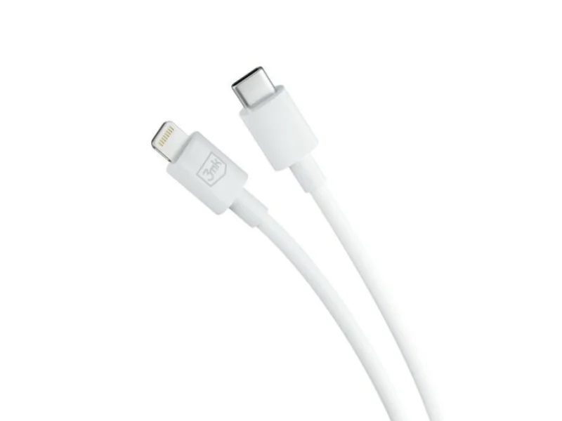 Cabo 3MK Hyper USB-C / Lightning 20W 1,2M Branco