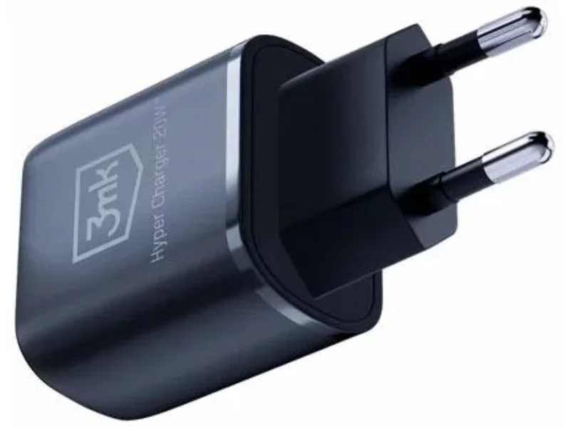 Carregador 3MK Hyper Charger 20W USB-A e USB-C Preto